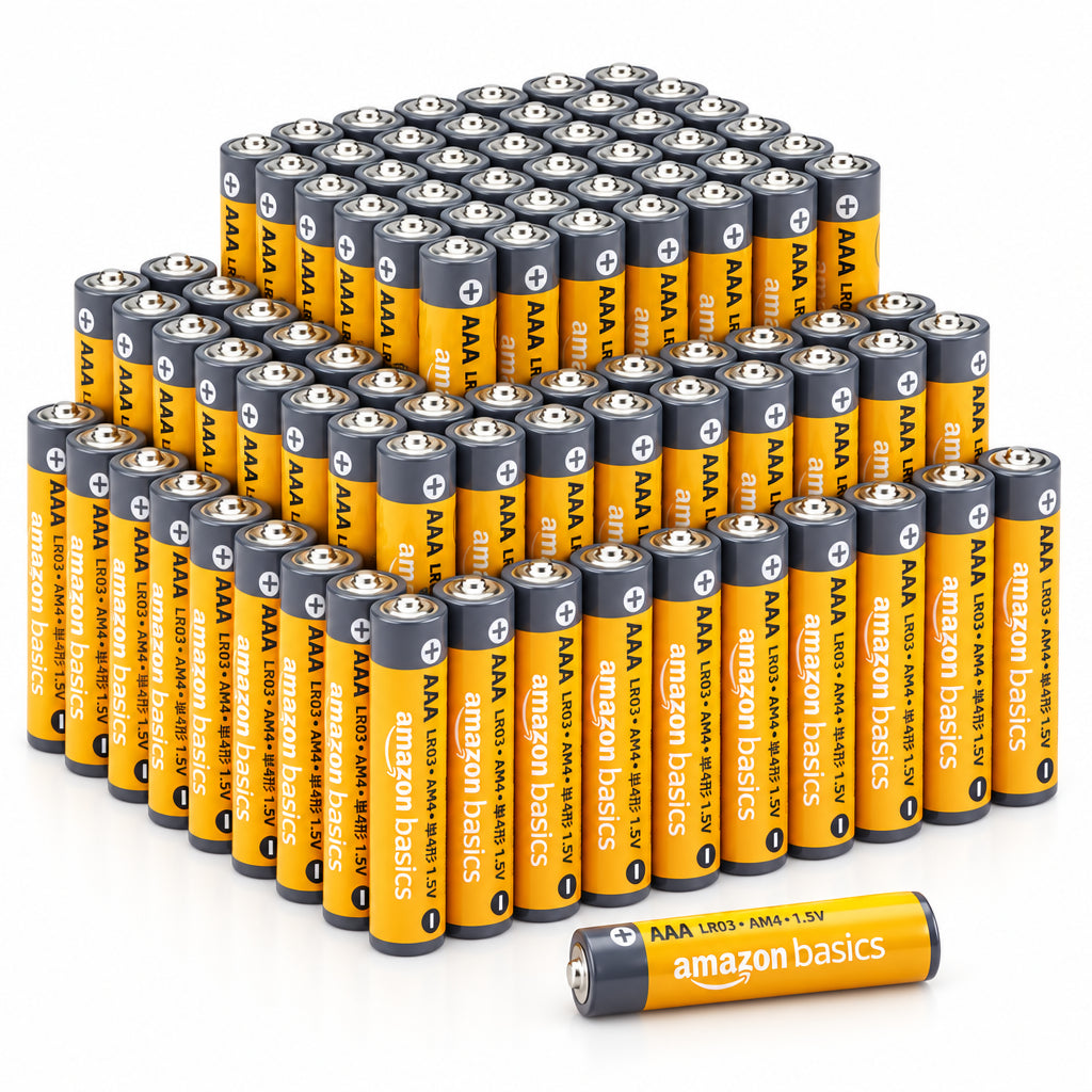 Amazon Basics AAA Long-Lasting Alkaline Batteries 1.5V 100count